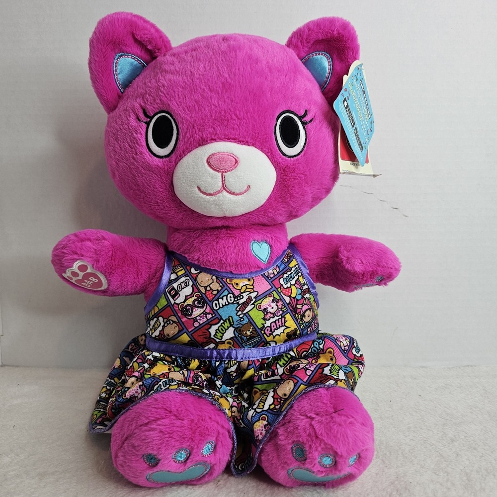 Build A Bear Workshop Catlynn 16" Kabu Pink Kitty Cat Plush - w/Dress